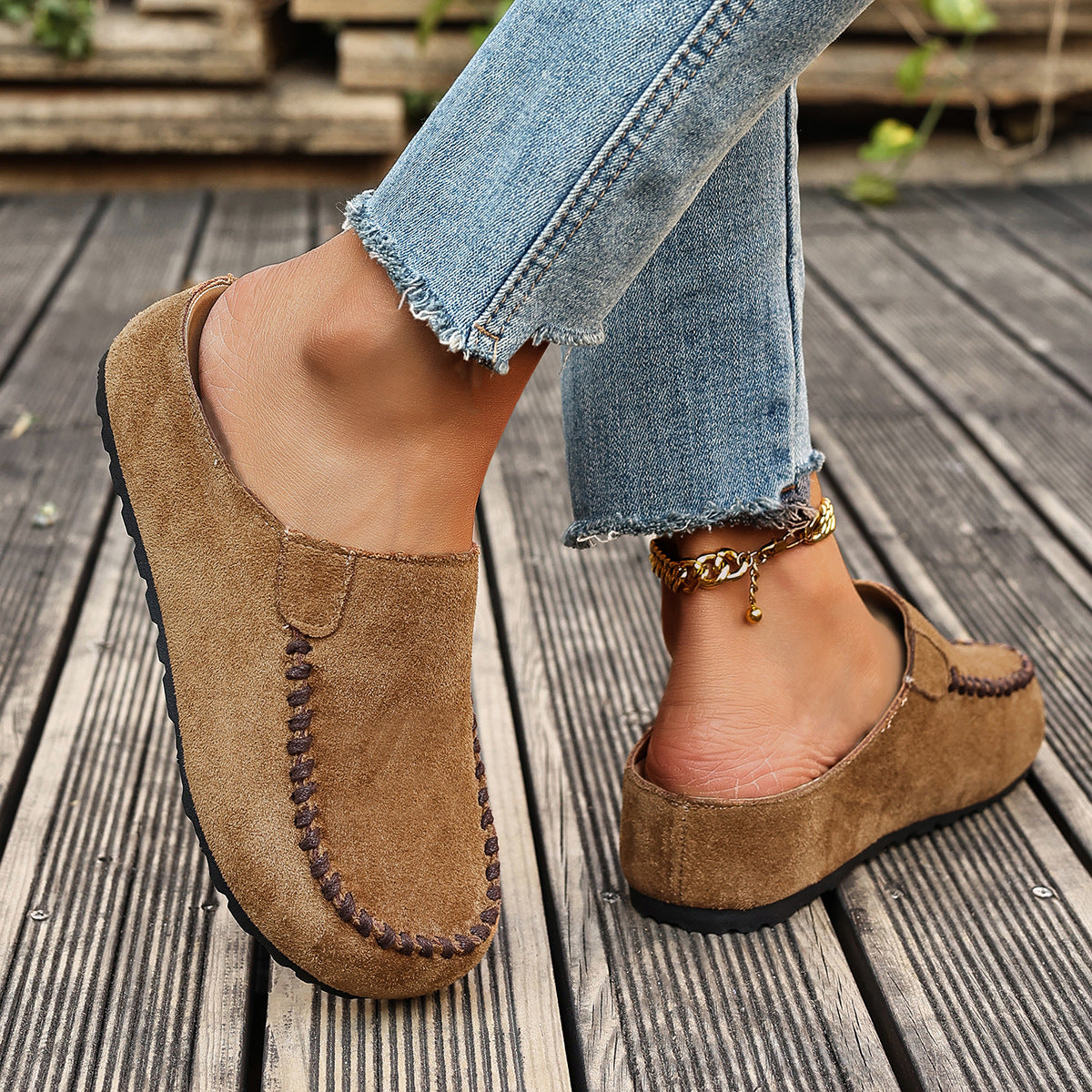 Damen Vintage-Leder-Orthopädie-Sandalen