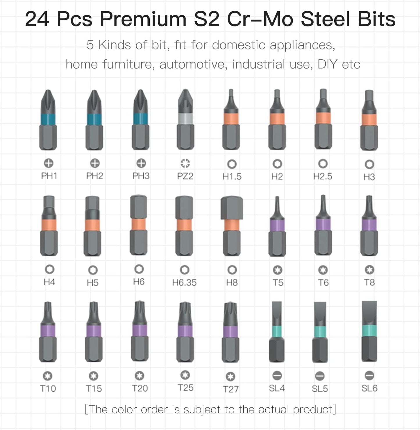 Zestaw mini śrubokrętów magnetycznych 24 w 1
