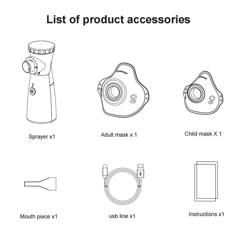 Przenośny ręczny nebulizator siatkowy 