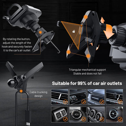 Automatycznie obracający się uchwyt na telefon 2 w 1