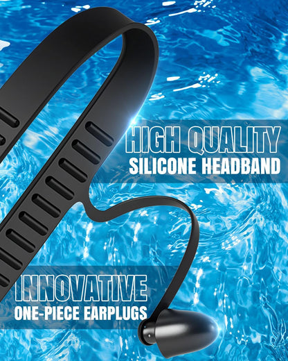 Okulary pływackie z szerokim polem widzenia, przeciwmgielne i UV, UNISEX