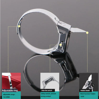 Pierścień samoobrony survivalowej ze stali nierdzewnej