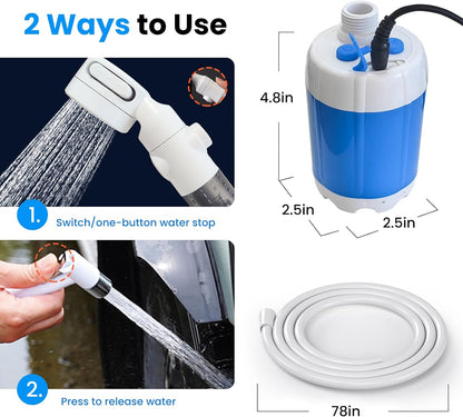 Przenośny prysznic kempingowy na zewnątrz