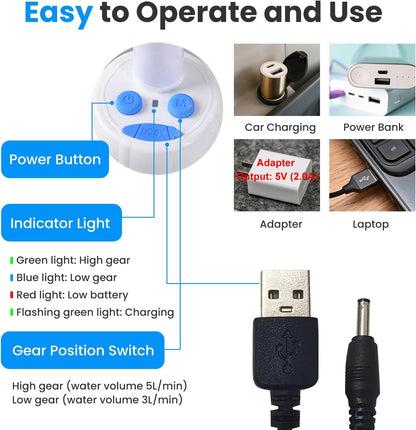 Przenośny prysznic kempingowy na zewnątrz