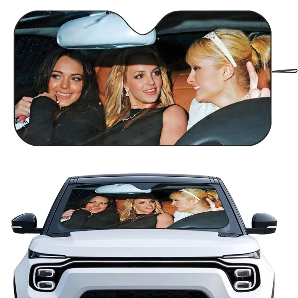 IKONICZNA PRZYJACIÓŁKA Paris Lindsay Britney 2007 Osłona przeciwsłoneczna do samochodu
