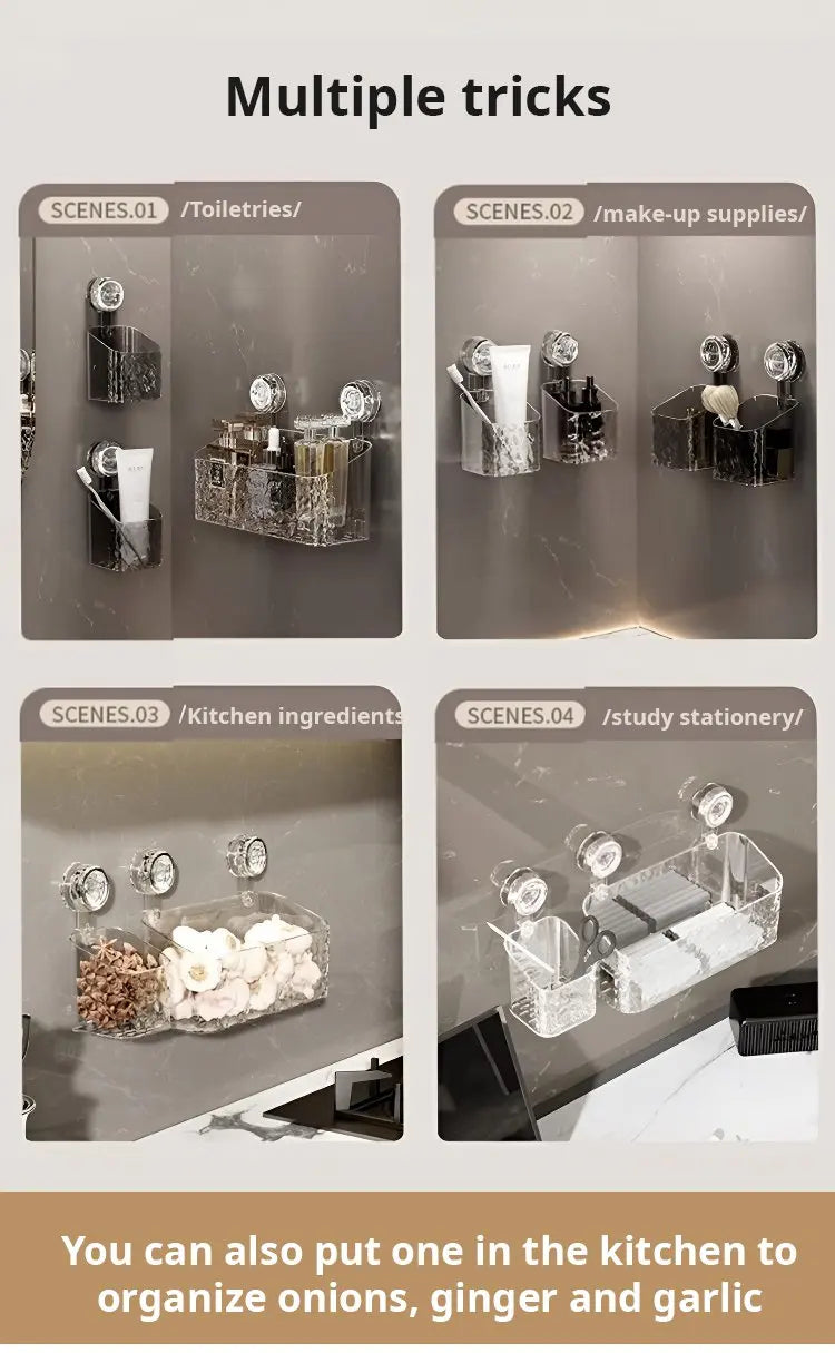 Luksusowa falowana półka z przyssawką 