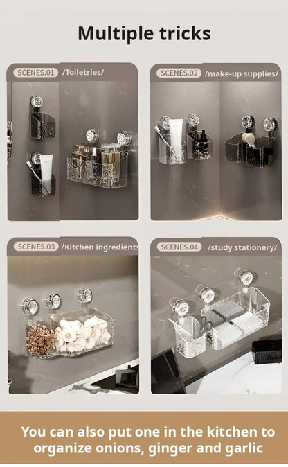 Luksusowa falowana półka z przyssawką 