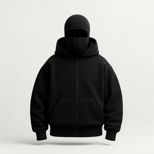 Bluza z kapturem i zamkiem błyskawicznym – unisexowa kurtka hiphopowa