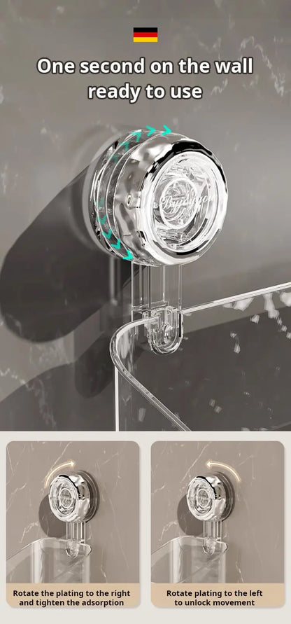 Luksusowa falowana półka z przyssawką 