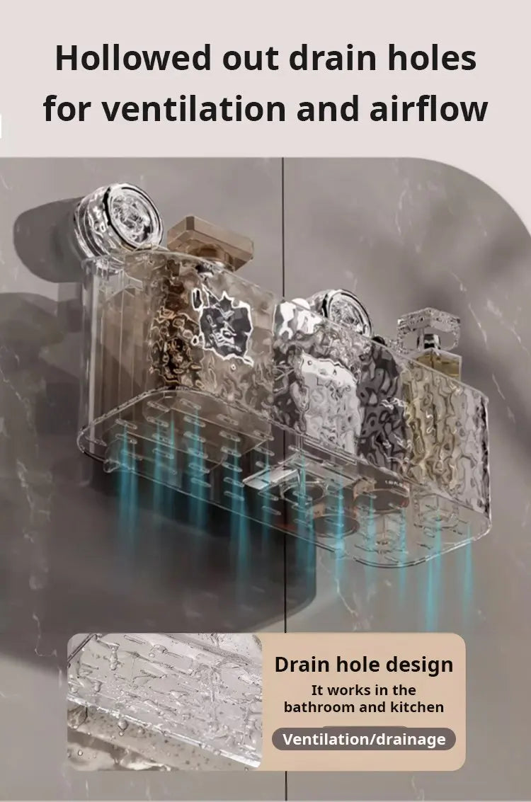 Luksusowa falowana półka z przyssawką 