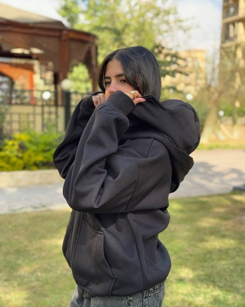 Bluza z kapturem i zamkiem błyskawicznym – unisexowa kurtka hiphopowa